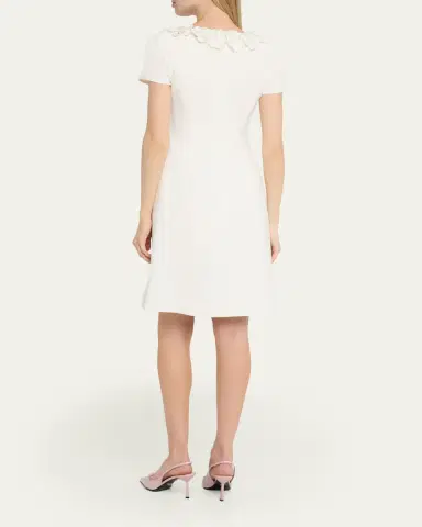 Rickie Freeman for Teri Jon Floral Applique Crepe Mini Dress | Thumbnail 3 Rickie Freeman for Teri Jon Floral Applique Crepe Mini Dress | Thumbnail 3