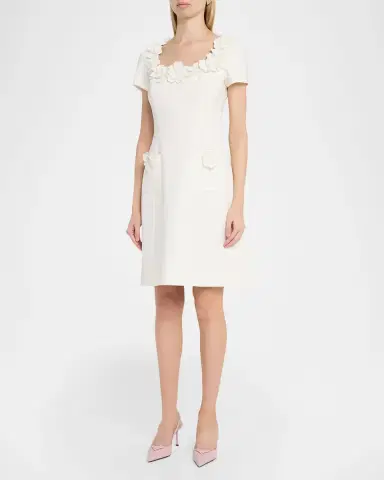 Rickie Freeman for Teri Jon Floral Applique Crepe Mini Dress | Thumbnail 8 Rickie Freeman for Teri Jon Floral Applique Crepe Mini Dress | Thumbnail 8