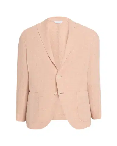 Boglioli Men's Linen and Wool Herringbone Single-Breasted Blazer | Thumbnail 1 Boglioli Men's Linen and Wool Herringbone Single-Breasted Blazer | Thumbnail 1