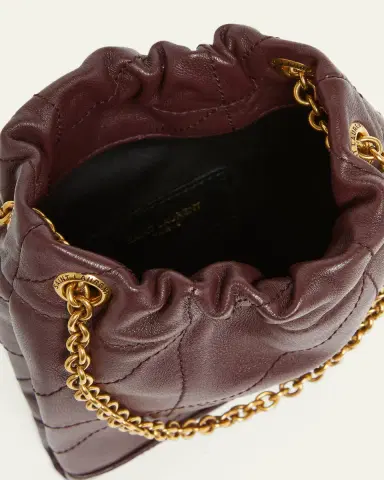 Saint Laurent Jamie Mini YSL Quilted Leather Pochon Shoulder Bag | Thumbnail 4 Saint Laurent Jamie Mini YSL Quilted Leather Pochon Shoulder Bag | Thumbnail 4