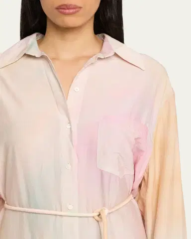 Nanushka Iria Long-Sleeve Tie-Dye Shirtdress | Thumbnail 5 Nanushka Iria Long-Sleeve Tie-Dye Shirtdress | Thumbnail 5