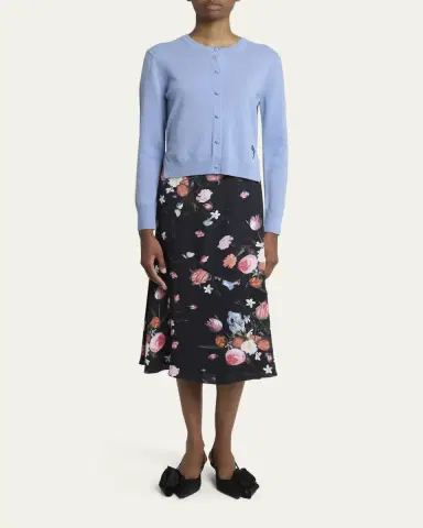 Erdem Cashmere Crewneck Cardigan | Thumbnail 2 Erdem Cashmere Crewneck Cardigan | Thumbnail 2