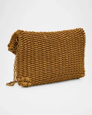 Saint Laurent Cassandre YSL Woven Raffia Shoulder Bag Pouch Bag | Thumbnail 7 Saint Laurent Cassandre YSL Woven Raffia Shoulder Bag Pouch Bag | Thumbnail 7