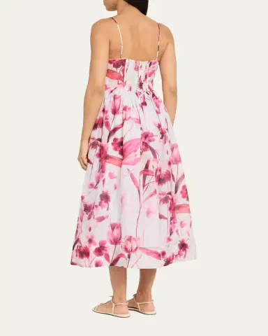 Cara Cara Alba Floral Fit-&-Flare Midi Dress | Thumbnail 3 Cara Cara Alba Floral Fit-&-Flare Midi Dress | Thumbnail 3