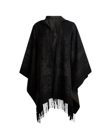Etro Hooded Paisley Jacquard Wool Cape | Thumbnail 1 Etro Hooded Paisley Jacquard Wool Cape | Thumbnail 1