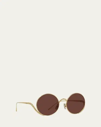 Loewe Island 50mm Metal Rimless Round Sunglasses | Thumbnail 2 Loewe Island 50mm Metal Rimless Round Sunglasses | Thumbnail 2