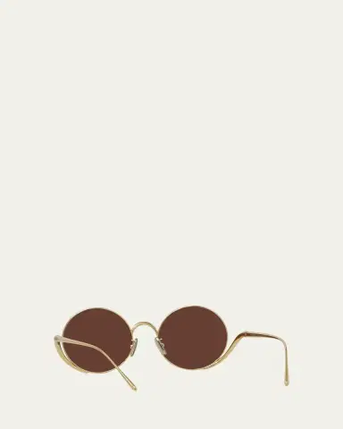 Loewe Island 50mm Metal Rimless Round Sunglasses | Thumbnail 3 Loewe Island 50mm Metal Rimless Round Sunglasses | Thumbnail 3