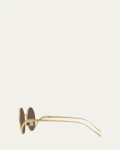 Loewe Island 50mm Metal Rimless Round Sunglasses | Thumbnail 4 Loewe Island 50mm Metal Rimless Round Sunglasses | Thumbnail 4