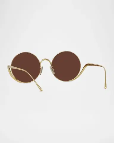 Loewe Island 50mm Metal Rimless Round Sunglasses | Thumbnail 6 Loewe Island 50mm Metal Rimless Round Sunglasses | Thumbnail 6