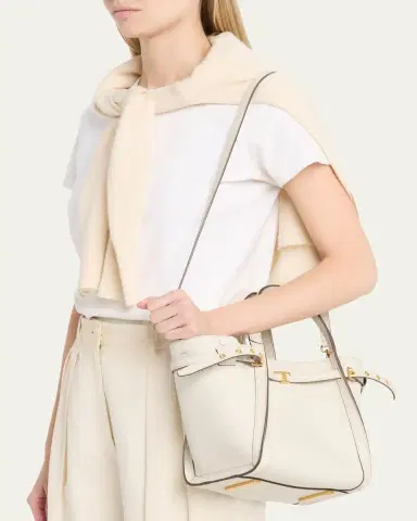 Tod's Small Timeless T Belted Leather Shopping Tote Bag | Thumbnail 2 Tod's Small Timeless T Belted Leather Shopping Tote Bag | Thumbnail 2