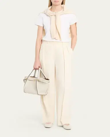 Tod's Small Timeless T Belted Leather Shopping Tote Bag | Thumbnail 5 Tod's Small Timeless T Belted Leather Shopping Tote Bag | Thumbnail 5