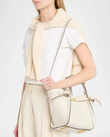 Tod's Small Timeless T Belted Leather Shopping Tote Bag | Thumbnail 6 Tod's Small Timeless T Belted Leather Shopping Tote Bag | Thumbnail 6