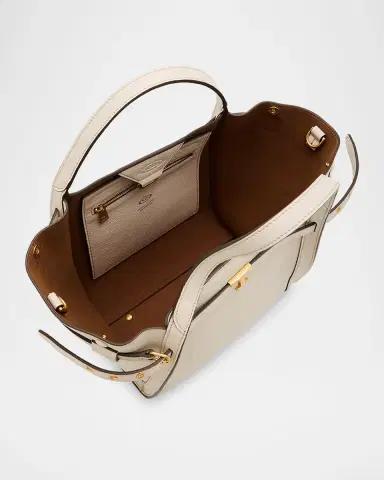 Tod's Small Timeless T Belted Leather Shopping Tote Bag | Thumbnail 8 Tod's Small Timeless T Belted Leather Shopping Tote Bag | Thumbnail 8