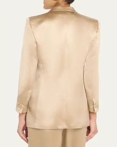Giorgio Armani Satin Double-Breasted Blazer Jacket | Thumbnail 3 Giorgio Armani Satin Double-Breasted Blazer Jacket | Thumbnail 3
