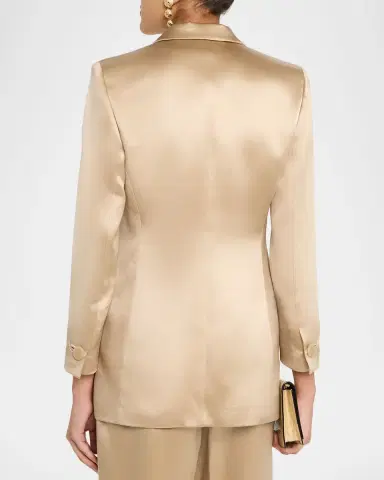 Giorgio Armani Satin Double-Breasted Blazer Jacket | Thumbnail 7 Giorgio Armani Satin Double-Breasted Blazer Jacket | Thumbnail 7