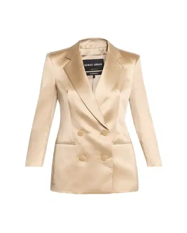 Giorgio Armani Satin Double-Breasted Blazer Jacket | Thumbnail 1 Giorgio Armani Satin Double-Breasted Blazer Jacket | Thumbnail 1