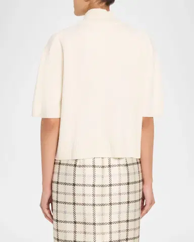 Brandon Maxwell The Kinley Cashmere Cropped Sweater | Thumbnail 7 Brandon Maxwell The Kinley Cashmere Cropped Sweater | Thumbnail 7