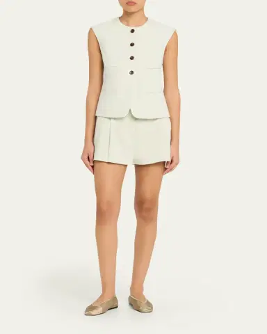 A.L.C. Georgie Linen-Blend Vest | Thumbnail 2 A.L.C. Georgie Linen-Blend Vest | Thumbnail 2