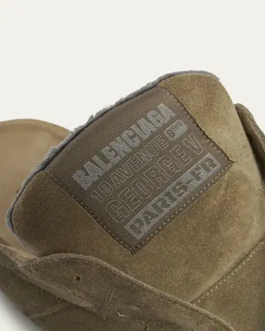 Balenciaga Men's Dumbo Distressed Suede Mules | Thumbnail 5 Balenciaga Men's Dumbo Distressed Suede Mules | Thumbnail 5