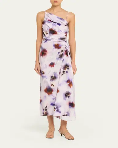A.L.C. Juno Asymmetric Floral Midi Dress | Thumbnail 4 A.L.C. Juno Asymmetric Floral Midi Dress | Thumbnail 4