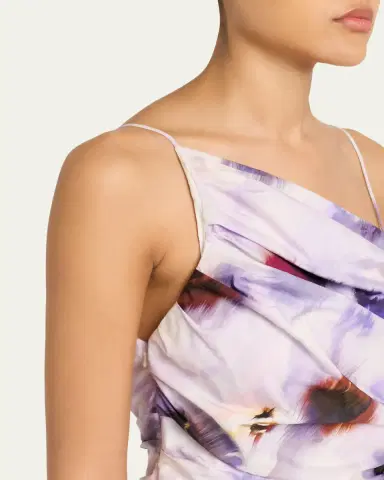 A.L.C. Juno Asymmetric Floral Midi Dress | Thumbnail 5 A.L.C. Juno Asymmetric Floral Midi Dress | Thumbnail 5