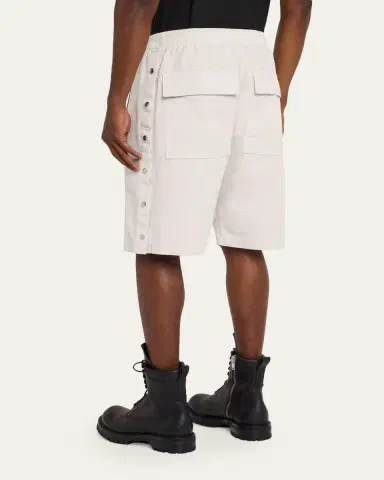 DRKSHDW RICK OWENS Men's Heavy Cotton Drawstring Shorts | Thumbnail 3 DRKSHDW RICK OWENS Men's Heavy Cotton Drawstring Shorts | Thumbnail 3