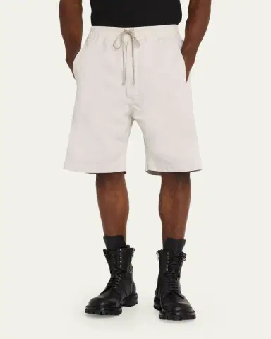 DRKSHDW RICK OWENS Men's Heavy Cotton Drawstring Shorts | Thumbnail 4 DRKSHDW RICK OWENS Men's Heavy Cotton Drawstring Shorts | Thumbnail 4