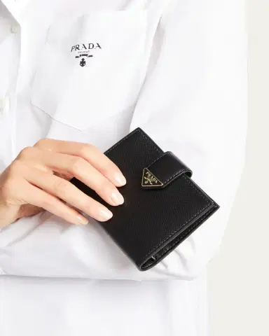 Prada Small Triangle Logo Flap Wallet | Thumbnail 2 Prada Small Triangle Logo Flap Wallet | Thumbnail 2
