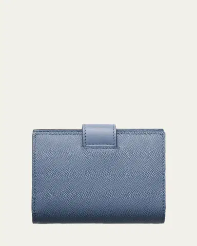 Prada Small Triangle Logo Flap Wallet | Thumbnail 6 Prada Small Triangle Logo Flap Wallet | Thumbnail 6