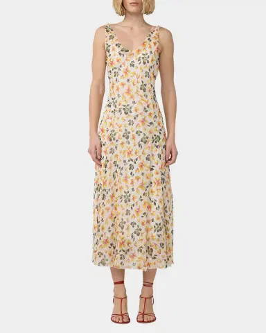 Diane von Furstenberg Jules Shimmer Floral-Print Midi Dress | Thumbnail 6 Diane von Furstenberg Jules Shimmer Floral-Print Midi Dress | Thumbnail 6