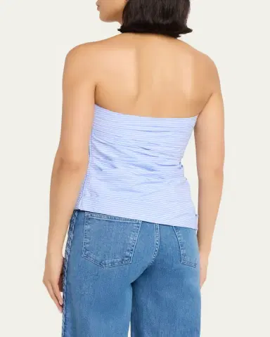 SIMKHAI Emerson Ruched Strapless Top | Thumbnail 3 SIMKHAI Emerson Ruched Strapless Top | Thumbnail 3