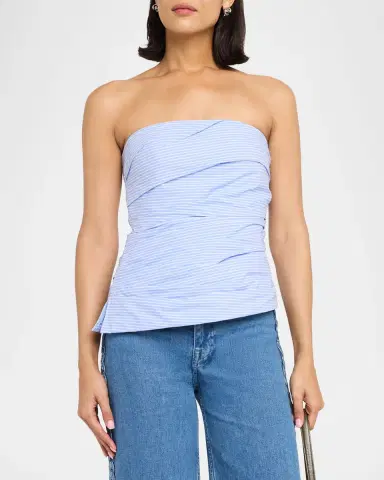 SIMKHAI Emerson Ruched Strapless Top | Thumbnail 8 SIMKHAI Emerson Ruched Strapless Top | Thumbnail 8