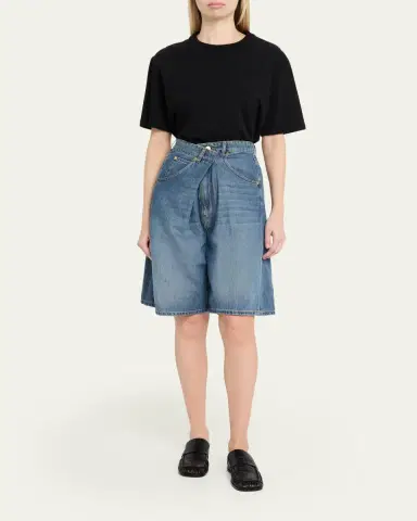 DARKPARK Ines Crossover Denim Shorts | Thumbnail 2 DARKPARK Ines Crossover Denim Shorts | Thumbnail 2