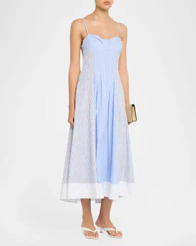SIMKHAI Chamberlain Striped Cotton Midi Dress | Thumbnail 11 SIMKHAI Chamberlain Striped Cotton Midi Dress | Thumbnail 11