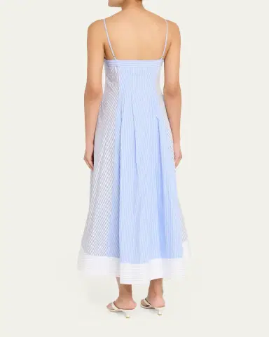 SIMKHAI Chamberlain Striped Cotton Midi Dress | Thumbnail 3 SIMKHAI Chamberlain Striped Cotton Midi Dress | Thumbnail 3