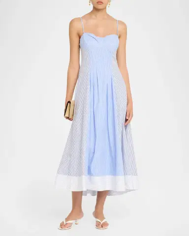 SIMKHAI Chamberlain Striped Cotton Midi Dress | Thumbnail 9 SIMKHAI Chamberlain Striped Cotton Midi Dress | Thumbnail 9