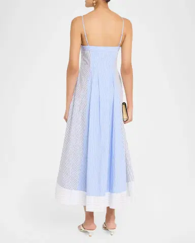SIMKHAI Chamberlain Striped Cotton Midi Dress | Thumbnail 10 SIMKHAI Chamberlain Striped Cotton Midi Dress | Thumbnail 10