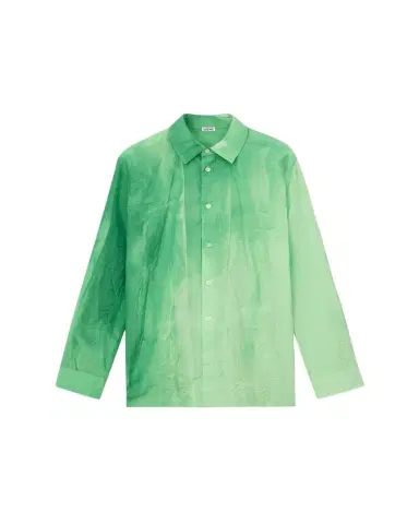 Loewe Ombre Crinkled Cotton Button-Down Shirt | Thumbnail 1 Loewe Ombre Crinkled Cotton Button-Down Shirt | Thumbnail 1