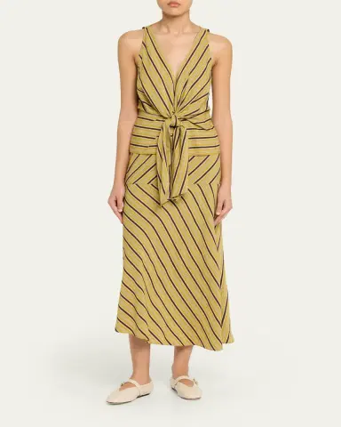 A.L.C. Elle Stripe Sleeveless Tie-Front Top | Thumbnail 2 A.L.C. Elle Stripe Sleeveless Tie-Front Top | Thumbnail 2