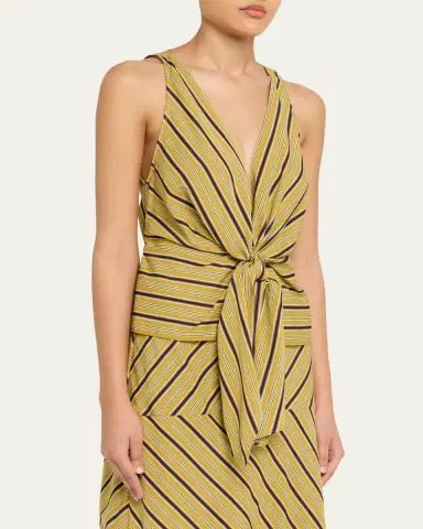 A.L.C. Elle Stripe Sleeveless Tie-Front Top | Thumbnail 4 A.L.C. Elle Stripe Sleeveless Tie-Front Top | Thumbnail 4