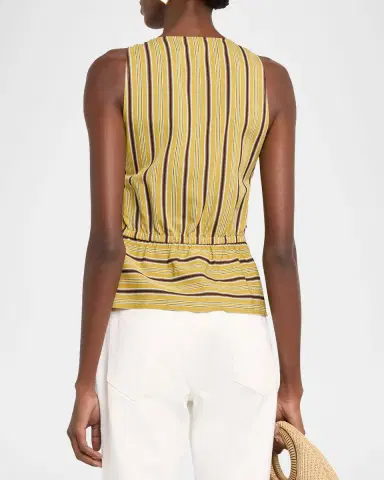 A.L.C. Elle Stripe Sleeveless Tie-Front Top | Thumbnail 7 A.L.C. Elle Stripe Sleeveless Tie-Front Top | Thumbnail 7