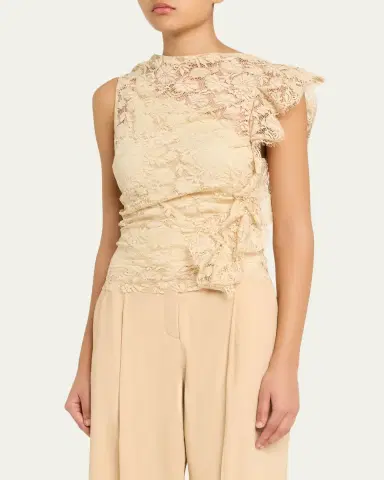 A.L.C. Astrid Lace Ruffle Top | Thumbnail 4 A.L.C. Astrid Lace Ruffle Top | Thumbnail 4