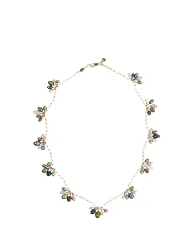 Presley Oldham Fringe Necklace with Multicolor Pearls, 17"L | Thumbnail 1 Presley Oldham Fringe Necklace with Multicolor Pearls, 17"L | Thumbnail 1