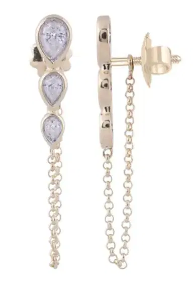 Wish Fine Jewelry 0.556ct Diamond 14K Gold Draped Chain Earrings | Thumbnail 1 Wish Fine Jewelry 0.556ct Diamond 14K Gold Draped Chain Earrings | Thumbnail 1