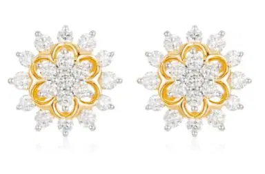 Wish Fine Jewelry 1.571ct Diamond 14K Gold Starburst Stud Earrings | Thumbnail 1 Wish Fine Jewelry 1.571ct Diamond 14K Gold Starburst Stud Earrings | Thumbnail 1