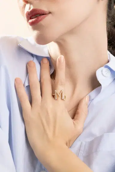 Sophie Bille Brahe Diamond Ensemble Letter Ring | Thumbnail 2 Sophie Bille Brahe Diamond Ensemble Letter Ring | Thumbnail 2
