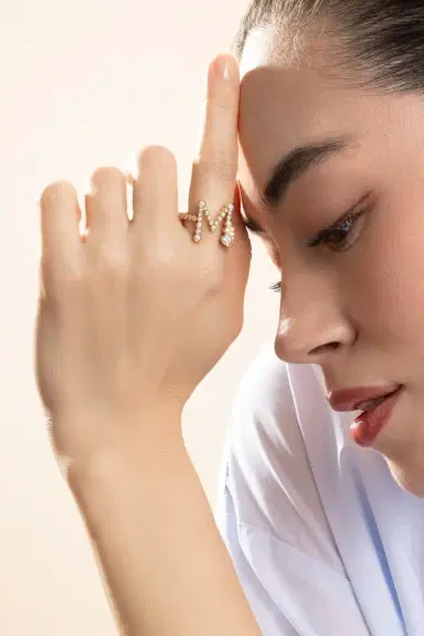 Sophie Bille Brahe Diamond Ensemble Letter Ring | Thumbnail 3 Sophie Bille Brahe Diamond Ensemble Letter Ring | Thumbnail 3
