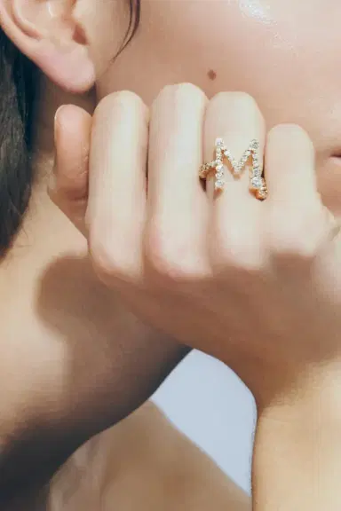 Sophie Bille Brahe Diamond Ensemble Letter Ring | Thumbnail 5 Sophie Bille Brahe Diamond Ensemble Letter Ring | Thumbnail 5
