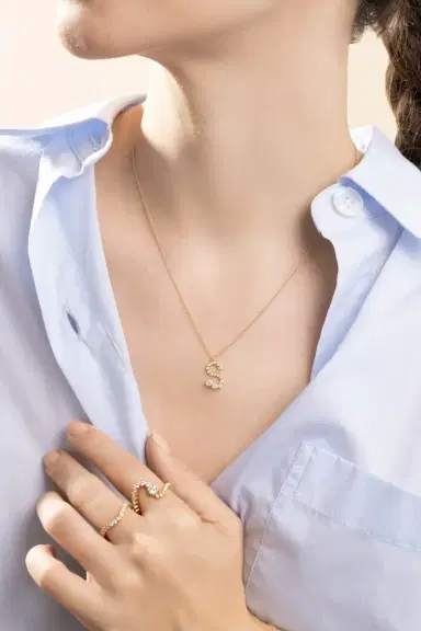 Sophie Bille Brahe Diamond Soprano Letter Necklace | Thumbnail 2 Sophie Bille Brahe Diamond Soprano Letter Necklace | Thumbnail 2