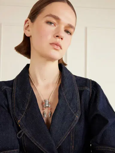 Isabel Marant Janis Silver-tone, Leather And Wood Necklace | Thumbnail 2 Isabel Marant Janis Silver-tone, Leather And Wood Necklace | Thumbnail 2
